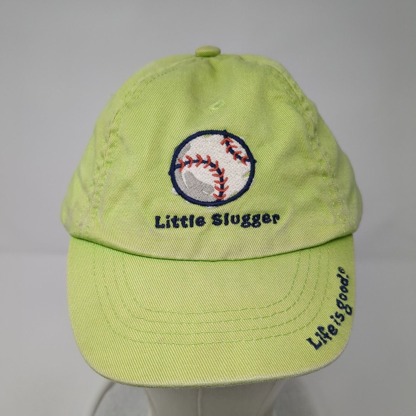 Little Slugger Stretch Fitted Hat Green 12-24 Months Life Is Good