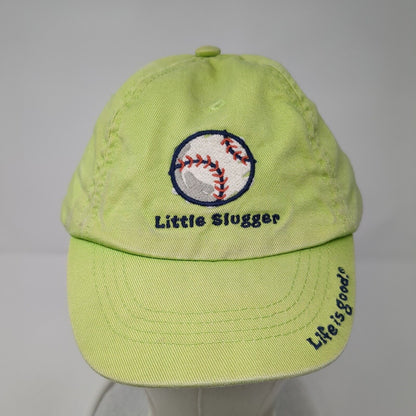 Little Slugger Stretch Fitted Hat Green 12-24 Months Life Is Good