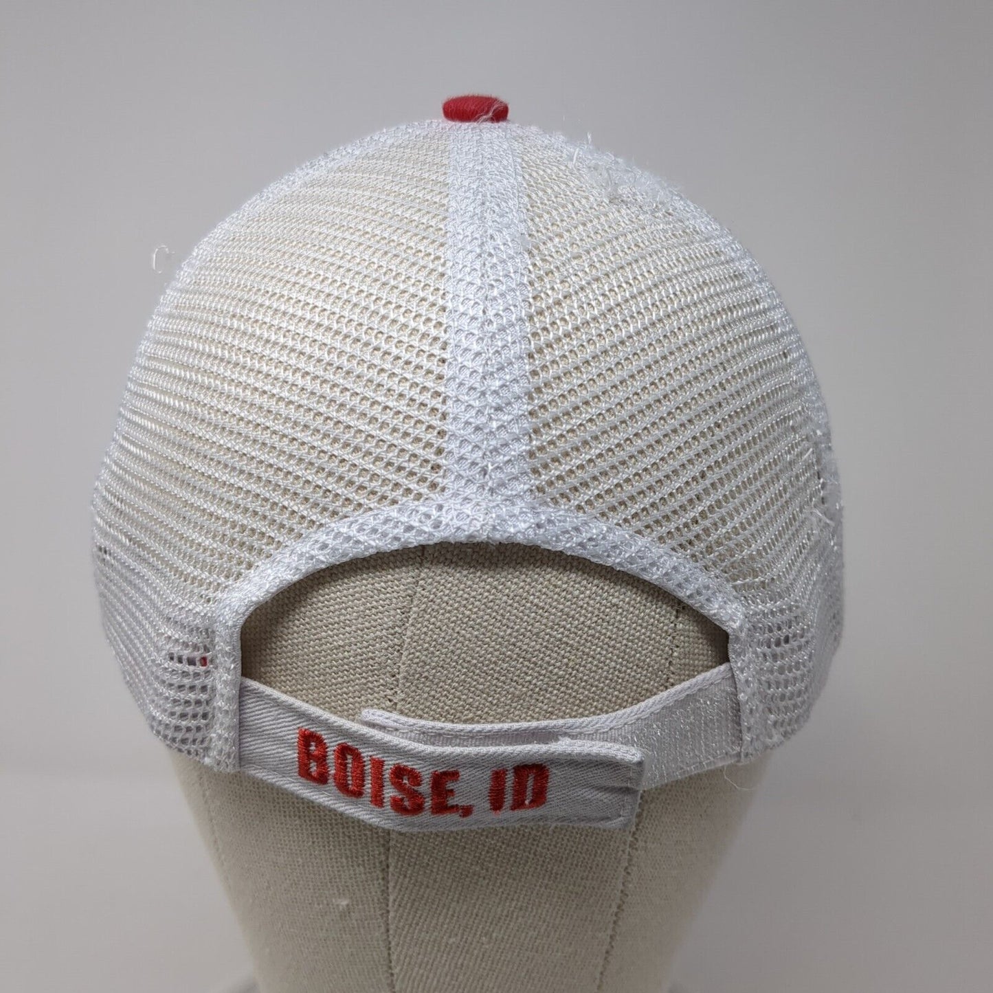 MG Boise ID Strapback Trucker Hat Red OS Adjustable Mesh Back Buck's Athletic