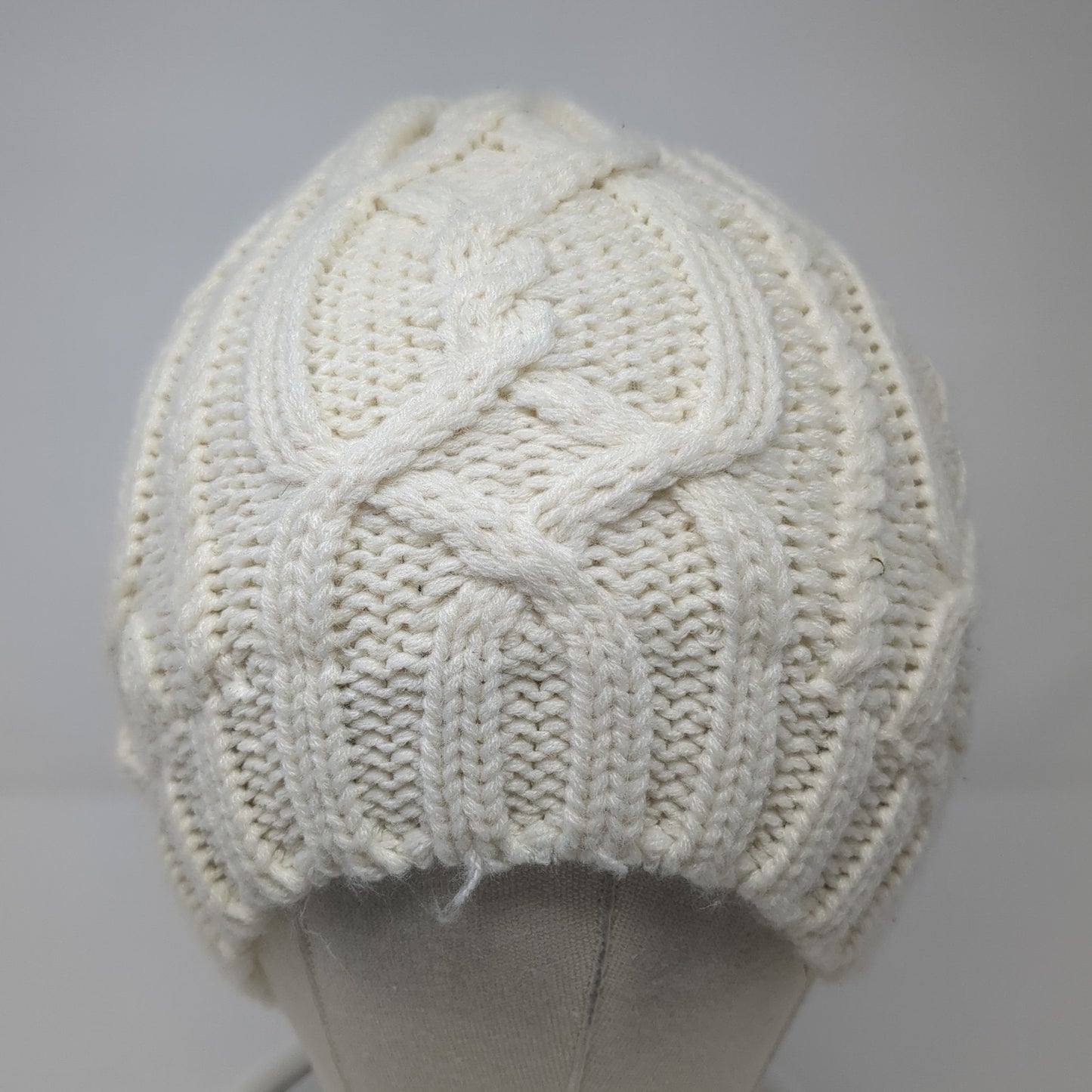 Merona Beanie Hat Beige One Size Stretch Hand-Knitted Lightweight Blank