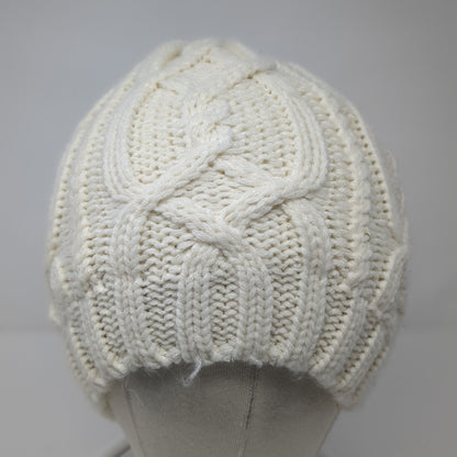 Merona Beanie Hat Beige One Size Stretch Hand-Knitted Lightweight Blank