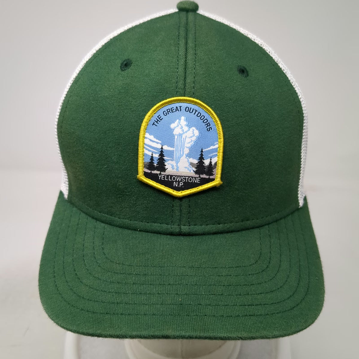 Rock Canyon Trucker Hat Green One Size Yellowstone National Park Mesh Snapback