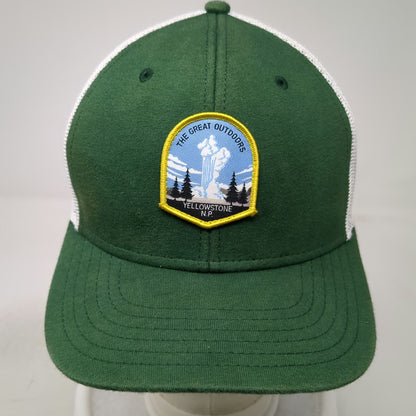 Rock Canyon Trucker Hat Green One Size Yellowstone National Park Mesh Snapback