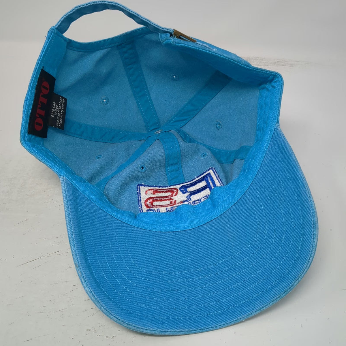 Otto Baseball Cap Blue One Size Republic Storage Patch Relaxed Fit Slideback Hat