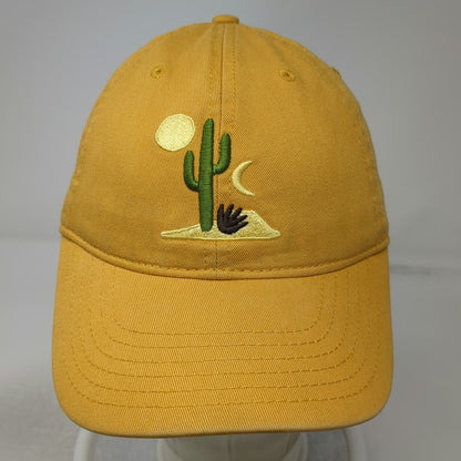 Mighty Fine Baseball Cap Yellow One Size Cactus Desert Embroidered Slideback Hat