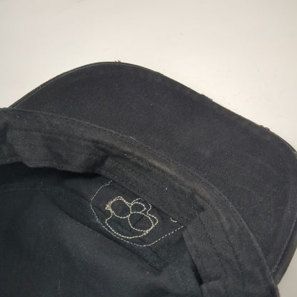 Walt Disney World Army Cap Black One Size Skull Crossbones Patch Cotton Brim Hat