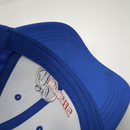i9 Sports Strapback Hat Blue OS Adjustable Embroidered Vented Holes Polyester