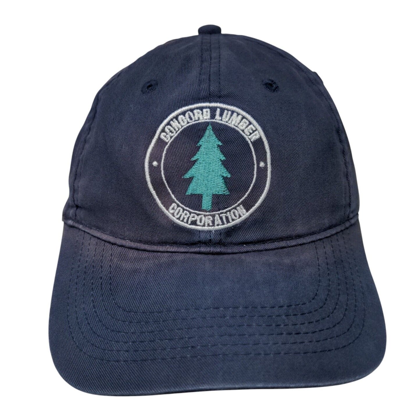 Concord Lumber Corporation Strapback Hat Blue OSFA Embroidered Apollo