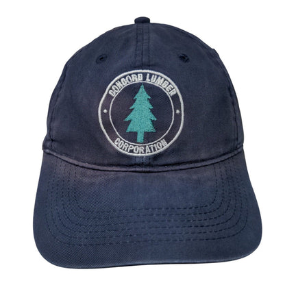 Concord Lumber Corporation Strapback Hat Blue OSFA Embroidered Apollo