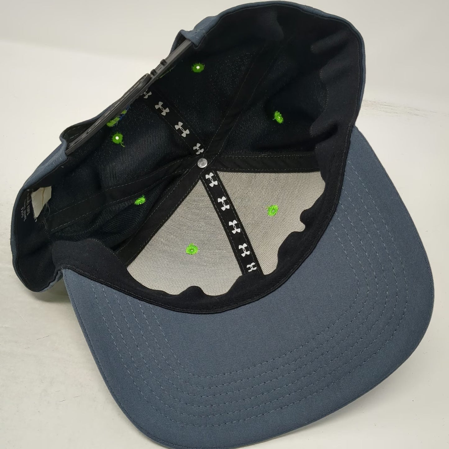 Under Armour All America Snapback Hat Gray One Size Neon Shield Patch Piping