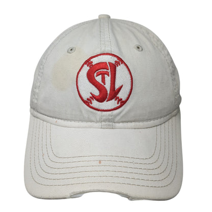STL Here For The Beer Baseball Cap Beige OS Adjustable Embroidered Sportsman
