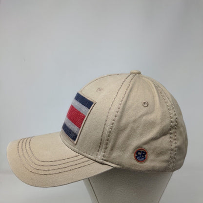 Flag of Costa Rica Patch Snapback Hat Tan OSFA Adjustable 6 Panel