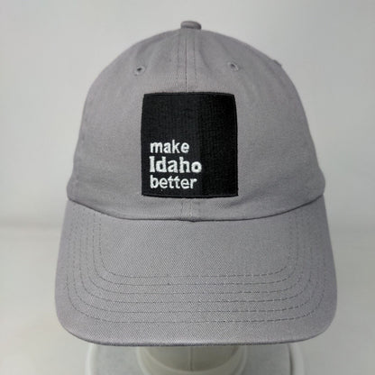 Make Idaho Better Slideback Hat Gray One Size Adjustable Embroidered