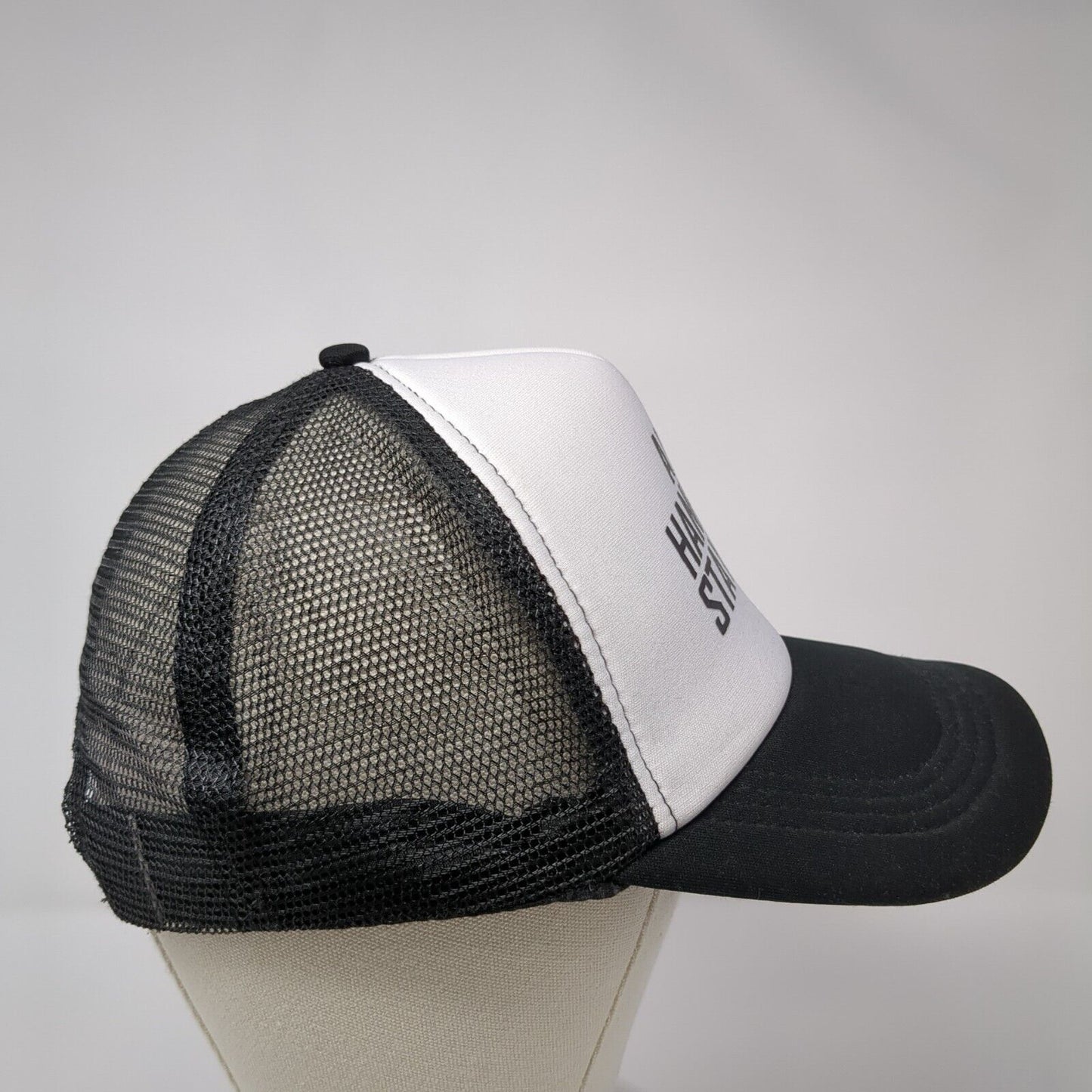 Avoid Hangovers Stay Drunk Snapback Trucker Hat Black One Size Mesh Back