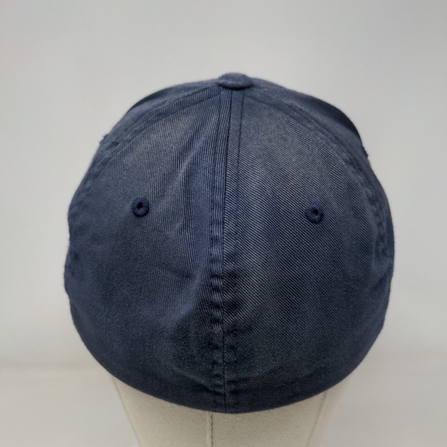 Yupoong Fitted Hat Blue S/M Flexfit Lightweight Vented Holes 6 Panel Blank