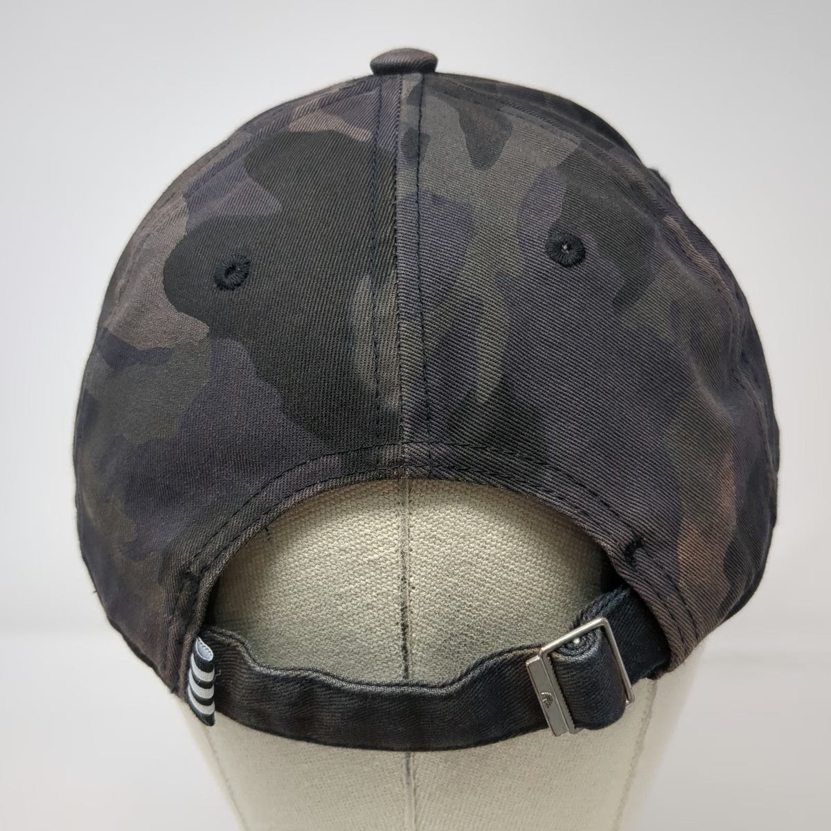 Adidas Baseball Cap Black Camo One Size Trefoil Logo Adjustable Plaque Hat