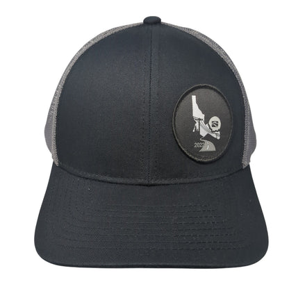 Idaho 2022 Patch Snapback Trucker Hat Black One Size Mesh Back Colorblock