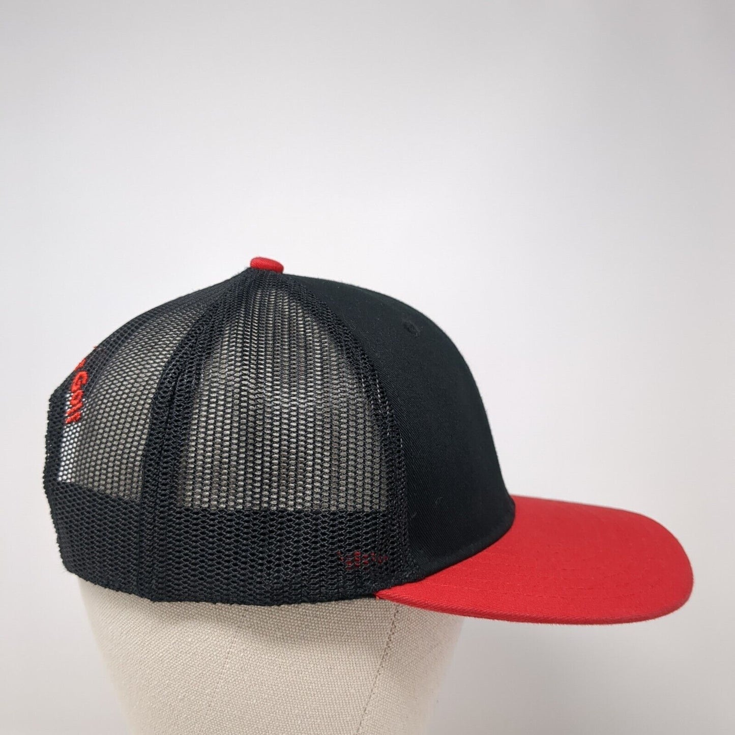 TGA Premier Golf Snapback Trucker Hat Black One Size Mesh Back Outdoor