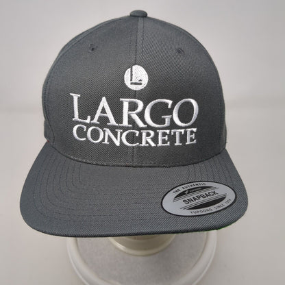 Largo Concrete Snapback Hat Gray OSFA Adjustable Embroidered Yupoong