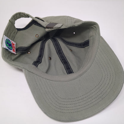 WEK Slideback Hat Green One Size Adjustable Vent Holes Solid Blank