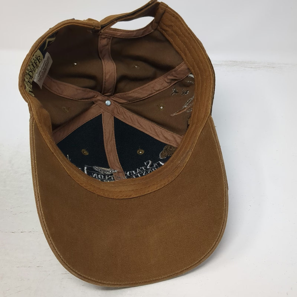 Dri Duck Brown Baseball Cap One Size Stacy Construction Dog Wildlife Series Hat