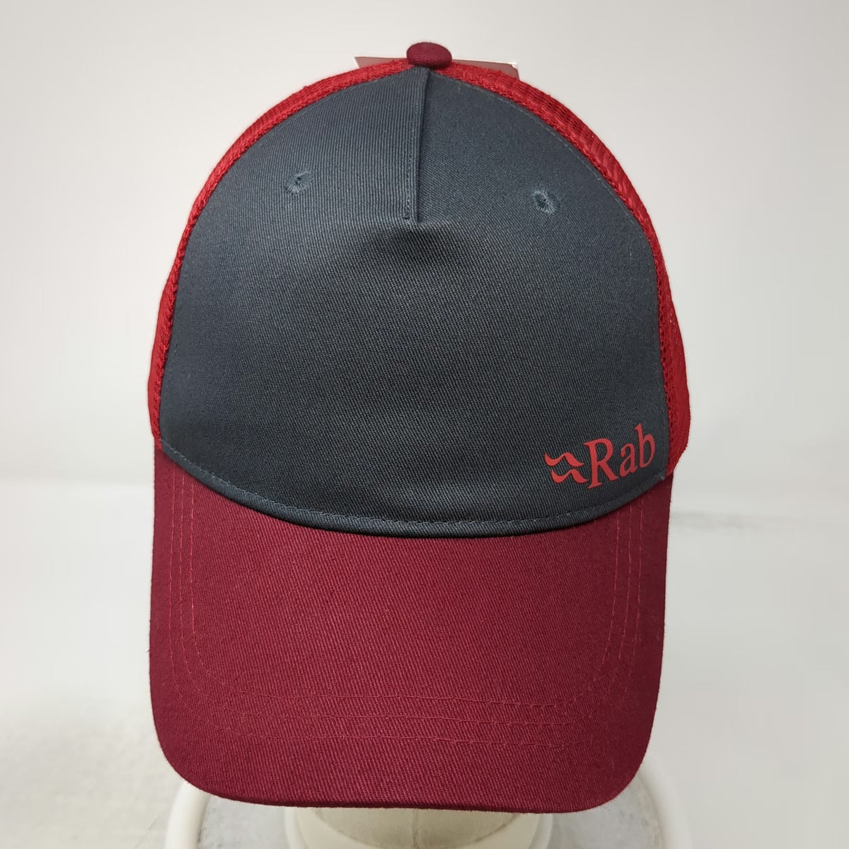 Rab Trucker Hat Red One Size Mesh Back Snapback Logo Outdoor Hiking Mountaineer