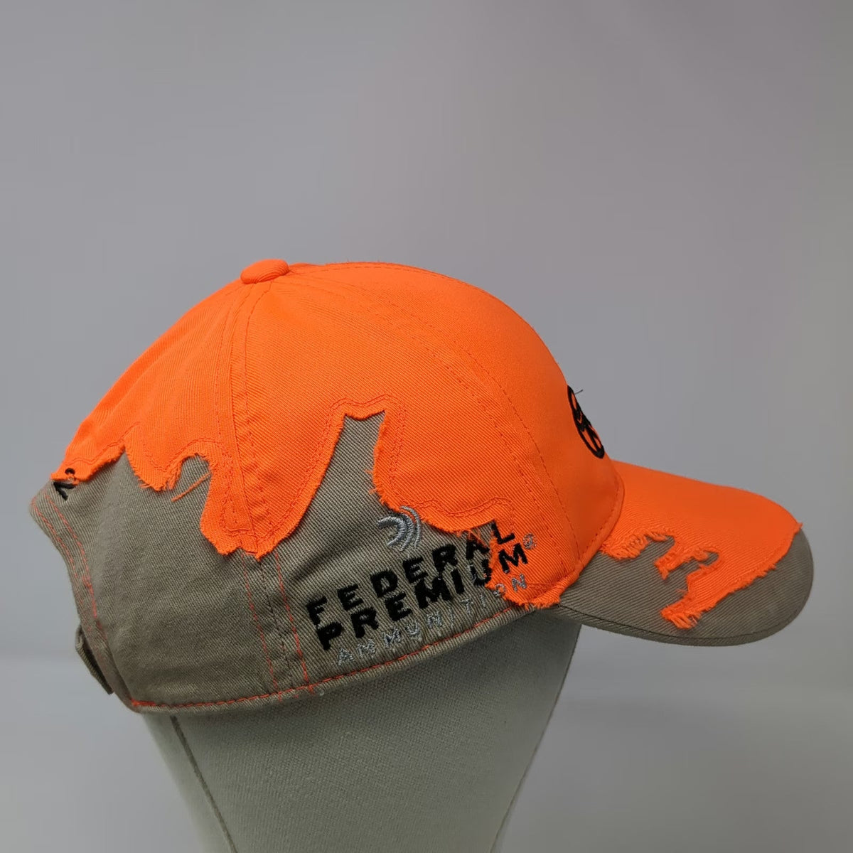 Runnings Federal Ammunition Orange One Size Baseball Cap Hat Distressed 2012