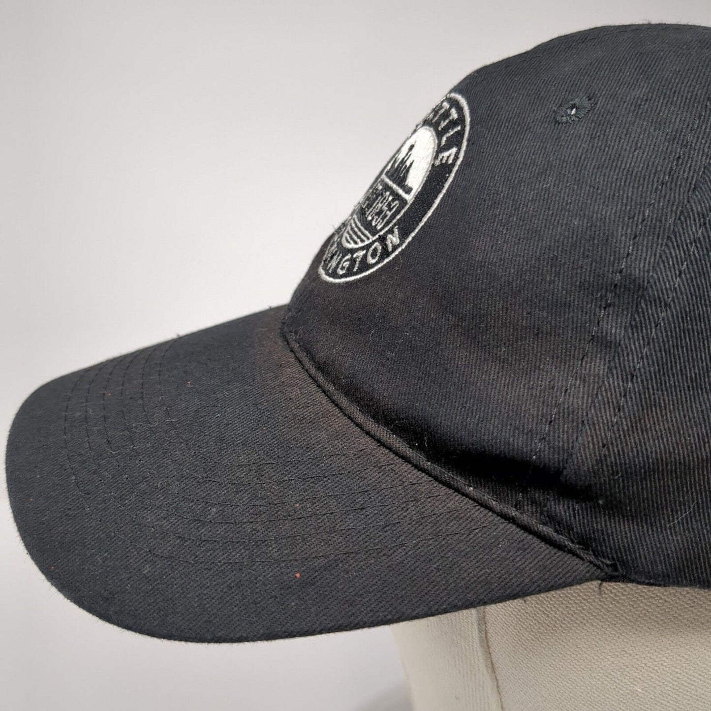 Seattle Washington Est. 1853 Strapback Hat Black OSFA Adjustable Solid
