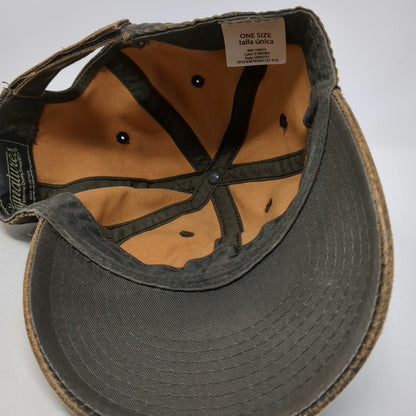 Signatures Baseball Cap Brown One Size Contrast Heavy Stitch Strapback Solid hat
