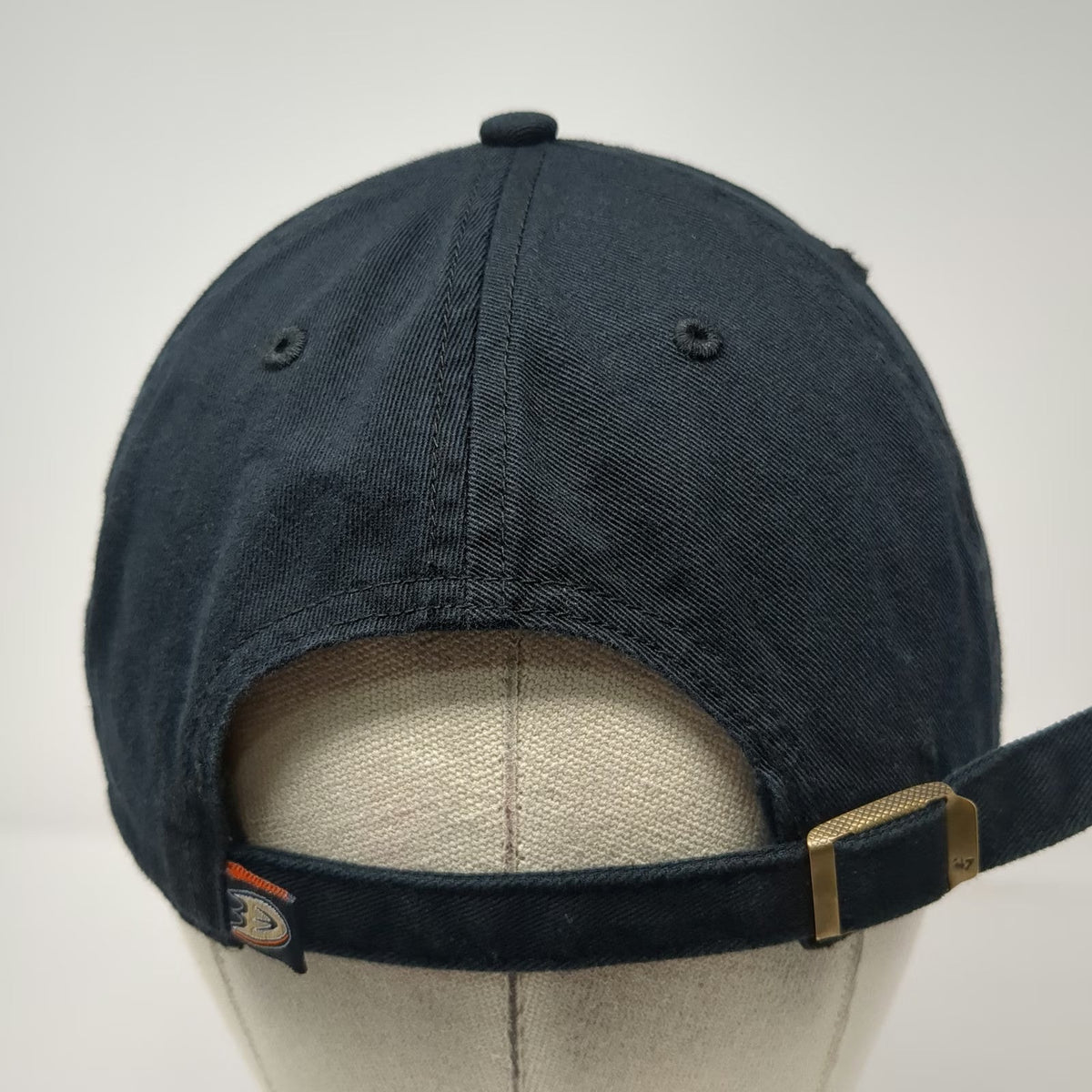Anaheim Ducks NHL '47 Cap Black One Size Cotton Slideback Hat Logo Embroidered
