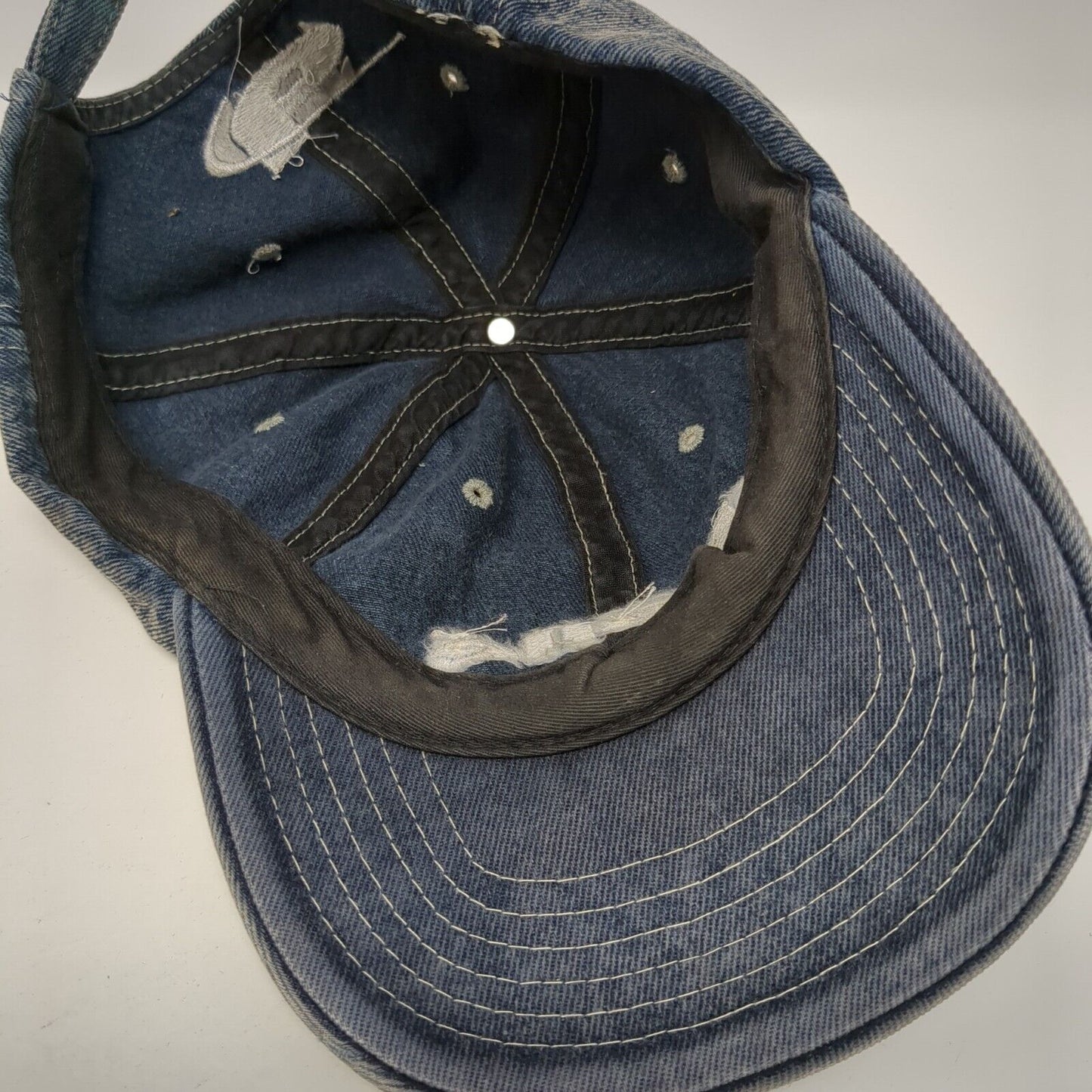 Bolle Slideback Hat Blue One Size Adjustable Embroidered Denim 6 Panel