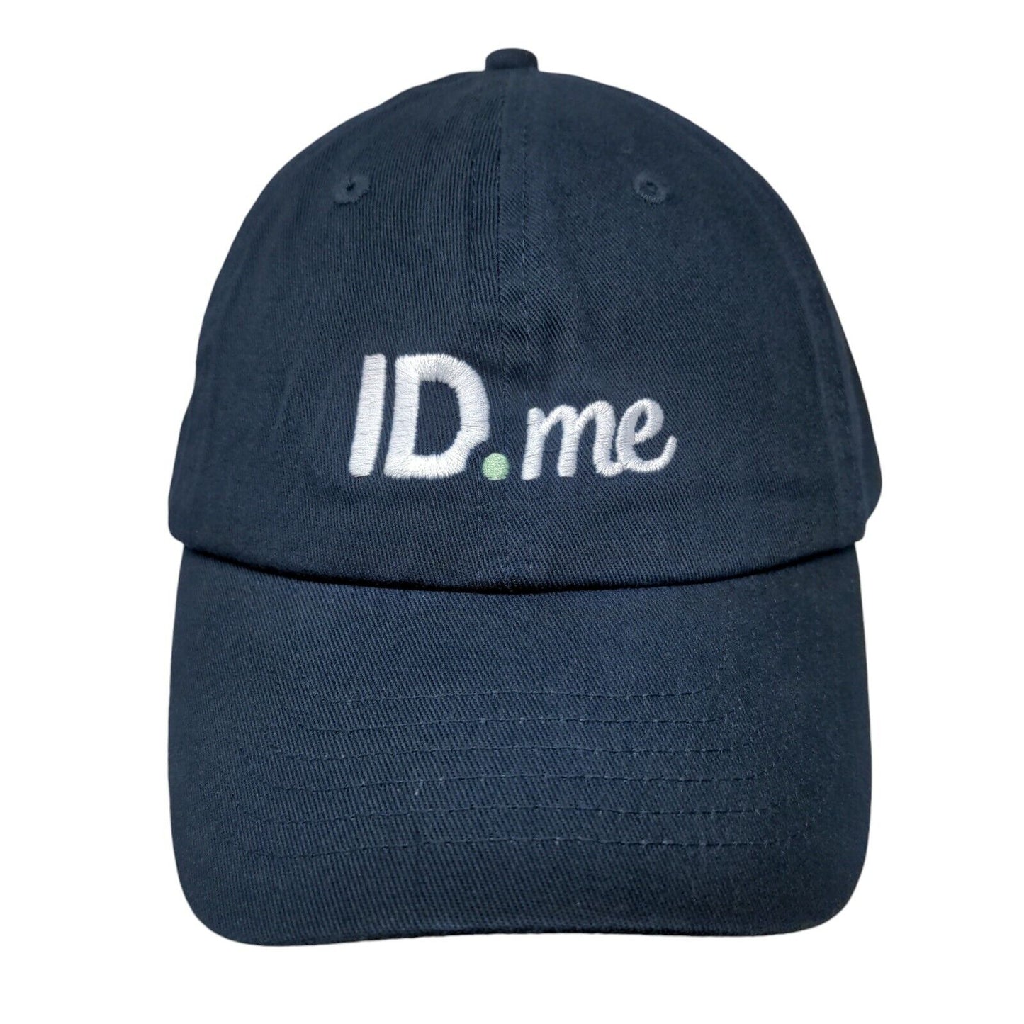 ID.me Slideback Hat Blue One Size Embroidered Adjustable Solid 6 Panel