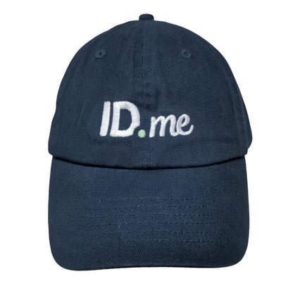ID.me Slideback Hat Blue One Size Embroidered Adjustable Solid 6 Panel
