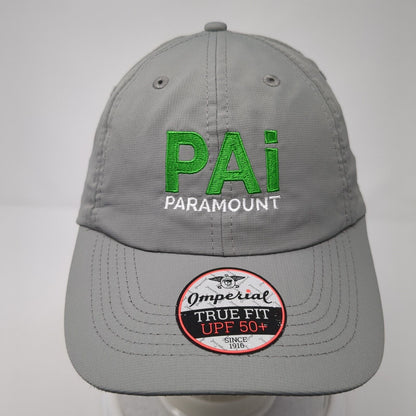 PAi Paramount Strapback Hat Gray One Size True Fit UPF 50+ Imperial