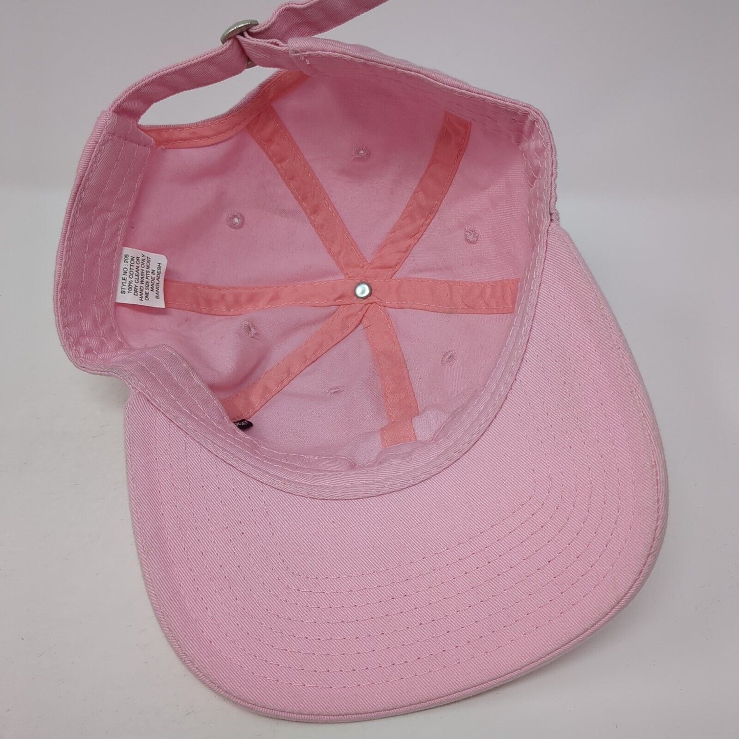 Get Right LLC Slideback Hat Pink One Size Adjustable Vented Holes 6 Panel Cotton
