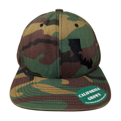 California Grown Snapback Hat Camouflage OS Adjustable The Classics Yupoong