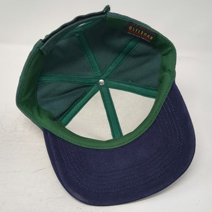 Osterman Baseball Cap Green Blue One Size Curtis Embroidery Strapback Logo Hat