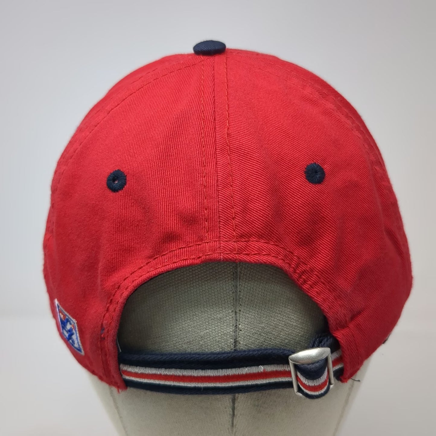 The Game Budweiser American Flag Baseball Cap Red Blue One Size Hat Slideback