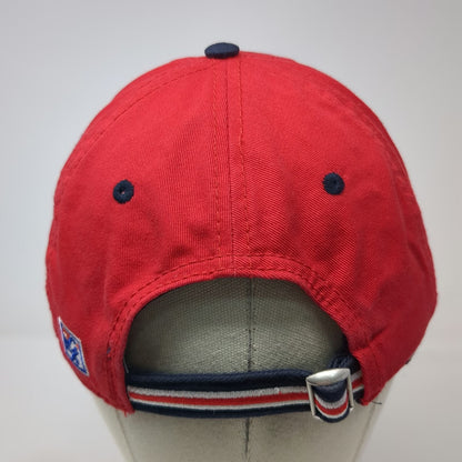 The Game Budweiser American Flag Baseball Cap Red Blue One Size Hat Slideback