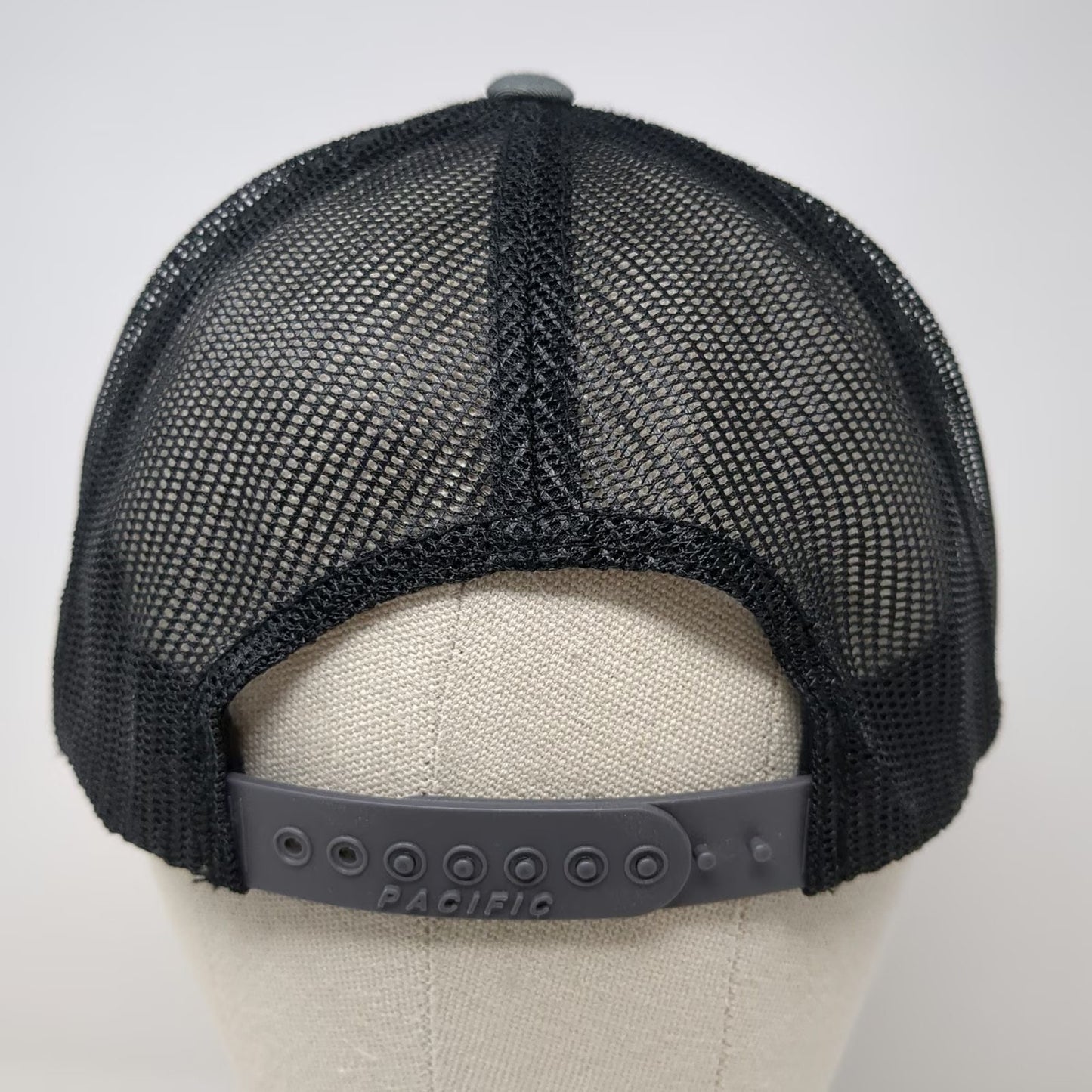 Pacific Headwear Trucker Hat Gray Black Orange One Size Mesh Snapback Cow Dairy