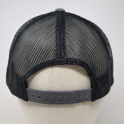 Pacific Headwear Trucker Hat Gray Black Orange One Size Mesh Snapback Cow Dairy