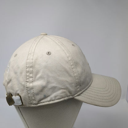 Harding Lane Tuckernuck Baseball Cap Beige One Size Cotton Slideback Hat Logo