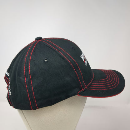 The MAX Hat Baseball Cap Black One Size Bottom Line Equipment Red Stitching hat