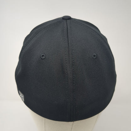 Firefighters American Flag #8 Fitted Baseball Cap Black M Patriotic Richardson
