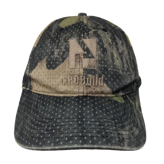 PRC Build Strapback Hat Camouflage One Size Embroidered Adjustable Vented Holes