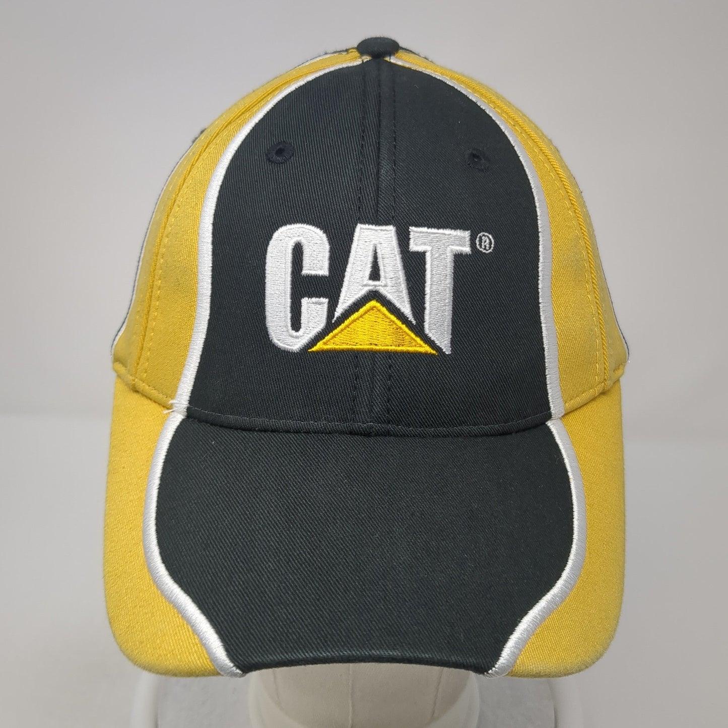CAT Strapback Hat Multi One Size Embroidered Logo Adjustable Colorblock
