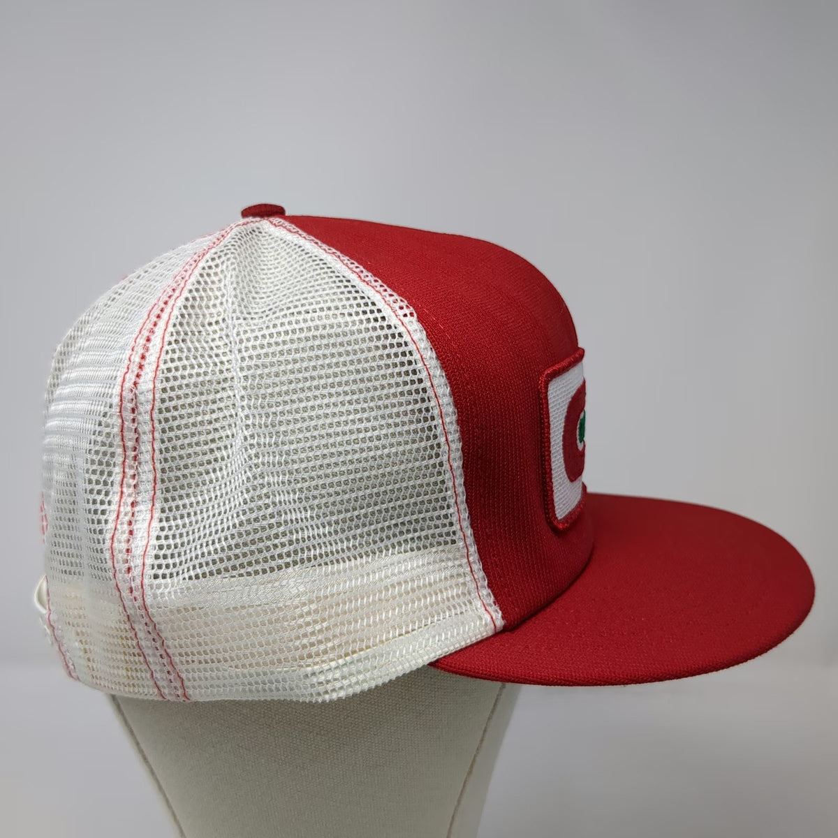 Tonkin Trucker Hat Red White One Size Consolidated Freightways CF Patch USA