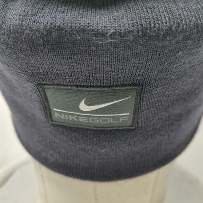 Nike 5 Panel Black One Size Ear Flap Thermal Winter Golf Fleece Swoosh Hat