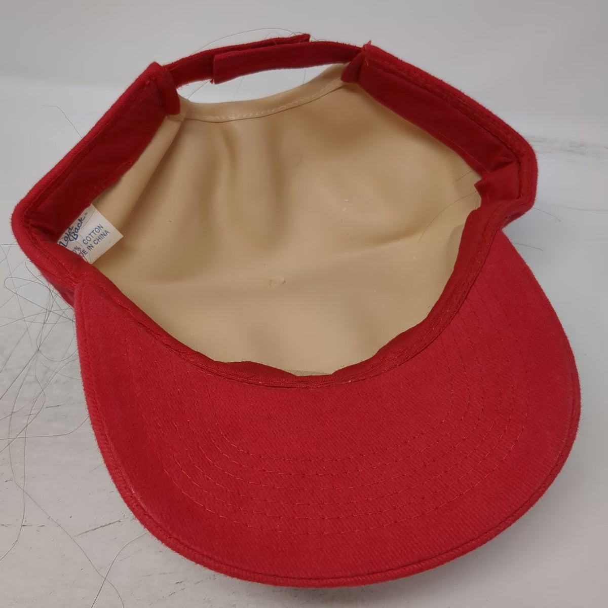 Laid Back Baseball Cap Red One Size Over Combing 40 Strapback Cotton Hat Gift