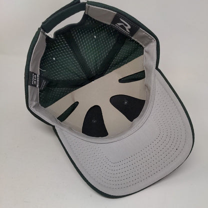 Richardson Strapback Hat Green M-L Adjustable Pro 414 Vented Holes Blank